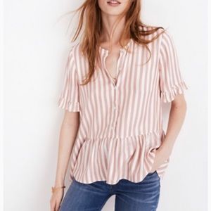 Madewell Stripe Studio Ruffle Top